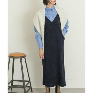 アーバンリサーチラボ(UR Lab.)の【NAVY】コーデュロイキャミワンピース(ロングワンピース/マキシワンピース)