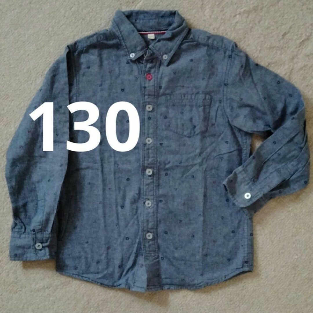 130 ボタンダウンシャツ キッズ/ベビー/マタニティのキッズ服男の子用(90cm~)(ブラウス)の商品写真