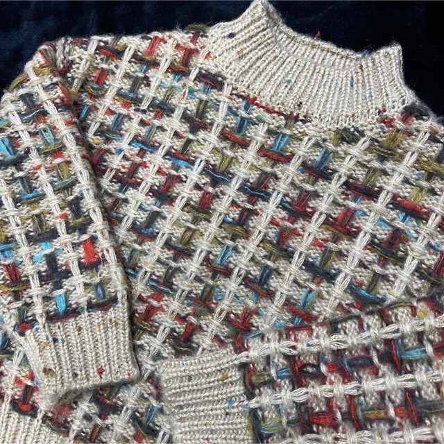 【韓国サイトにて購入】キッズ　ニット　セーター　100サイズ　マルチカラー　男女 キッズ/ベビー/マタニティのキッズ服女の子用(90cm~)(ニット)の商品写真
