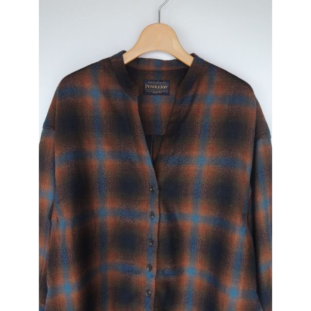 今季新品 PENDLETON × relume 別注 チェック柄ワンピース＊茶系