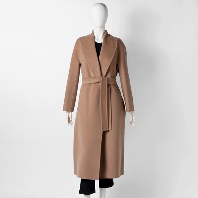 マックス マーラ ストゥディオ MAX MARA STUDIO GILBERT ベルテッド コート カシミヤ ウール ロングコート キャメル 60160529 0004 015