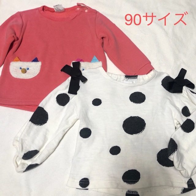 H&M(エイチアンドエム)の女の子　秋冬もの6点まとめ売り　チュニック　長袖　80〜90 キッズ/ベビー/マタニティのベビー服(~85cm)(トレーナー)の商品写真