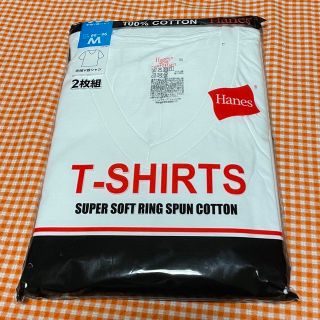 ヘインズ(Hanes)のクロシャリ様専用Hanesヘインズ VネックTシャツ白無地 2枚セット メンズM(Tシャツ/カットソー(半袖/袖なし))