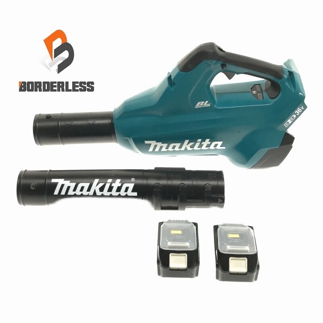 バイク☆極美品☆makita マキタ 18V 充電式ブロワ MUB362D バッテリー2個(18V 6.0Ah)空調 乾燥 送風機 61289