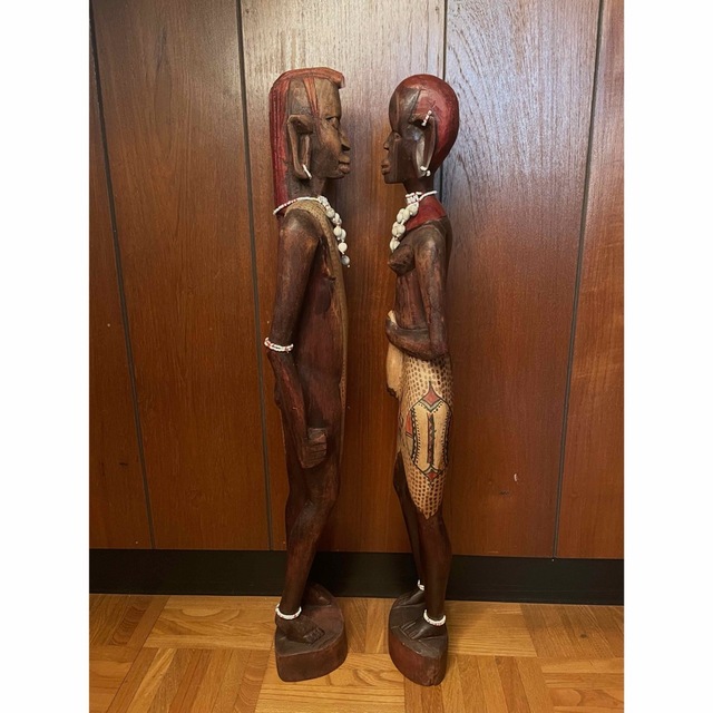 primitive art アフリカ民藝 マサイ族 木彫り人形の通販 by primitive art アフリカ民藝 マサイ族 木彫り人形の通販 by