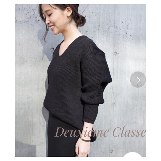 DEUXIEME CLASSE - Deuxieme Classe MALUアゼ Vプルオーバー 黒 FREEの通販 by sachi☆96