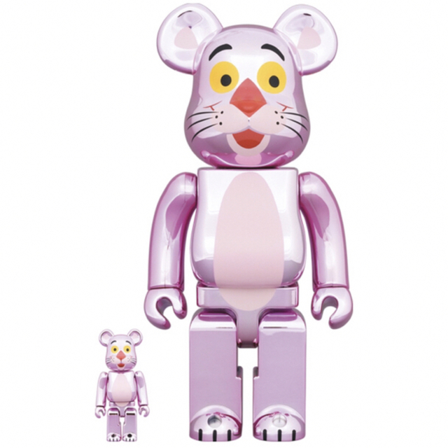 BE@RBRICK pink panther CHROME 100%&400%