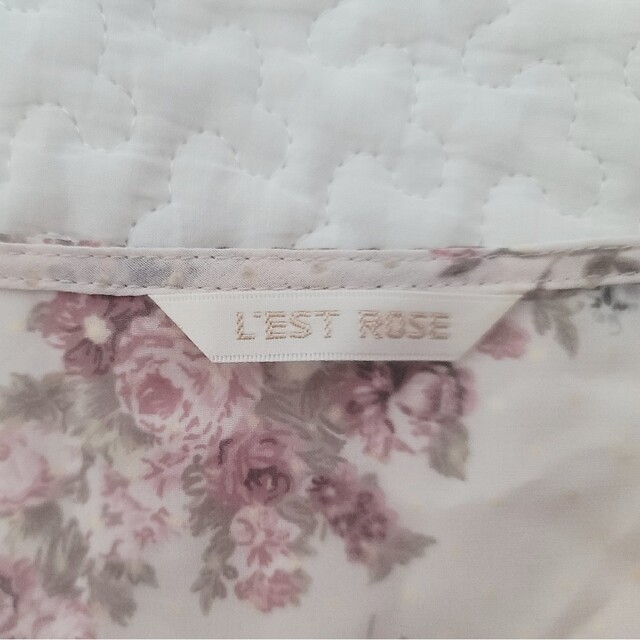 L'EST ROSE(レストローズ)の美品 LESTROSE レストローズ 薔薇柄 チュニック ミニワンピース レディースのトップス(チュニック)の商品写真