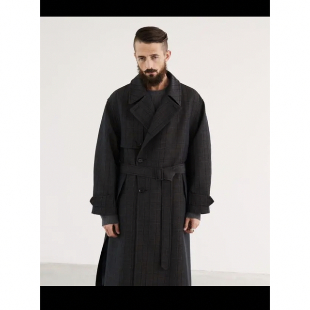 LIDNM - LIDNM WOOL CHECK TRENCH COAT Mサイズの通販 by ICONIQ's