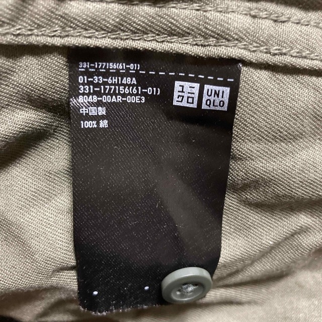 UNIQLO(ユニクロ)のユニクロ　ミリタリーシャツ カーキ　Lサイズ メンズのトップス(シャツ)の商品写真