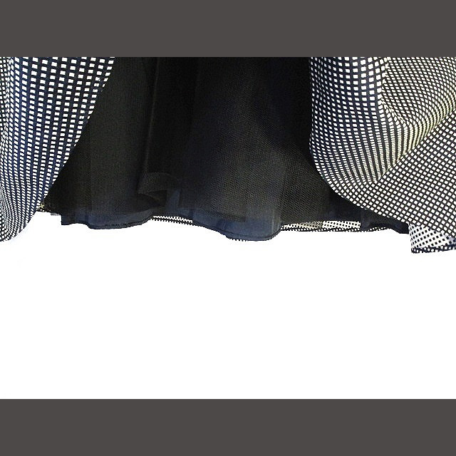 JILLSTUART(ジルスチュアート)のジルスチュアート White  ワンピース  格子柄 ネイビー ホワイト 4 レディースのワンピース(ロングワンピース/マキシワンピース)の商品写真