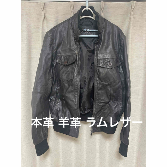 ZARA(ザラ)のZARA ザラ 本革 羊革 ラムレザー シープスキン ブルゾン アウター メンズのジャケット/アウター(レザージャケット)の商品写真