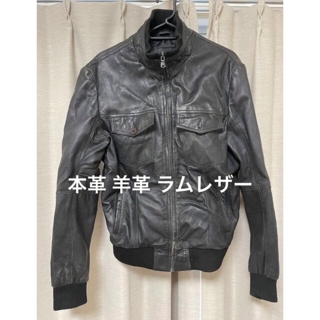 ZARA(ザラ)のZARA ザラ 本革 羊革 ラムレザー シープスキン ブルゾン アウター メンズのジャケット/アウター(レザージャケット)の商品写真