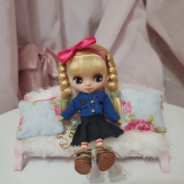 ハンドメイド その他【最終価格】ピンク瓦屋根*ガーデン小屋*ドールハウス*ハンドメイド*プチブライス