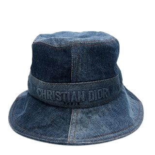 ディオール(Dior)のディオール Dior バケットハット 11DPD923A130 ロゴ パッチワーク 帽子/アパレル ハット デニム ブルー(ハット)