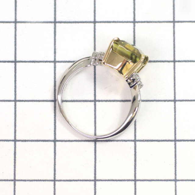 K18YG/Pt900 バイカラートルマリン ダイヤモンド リング 4.26ct D0.14ct レディースのアクセサリー(リング(指輪))の商品写真