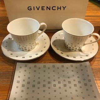 ジバンシィ(GIVENCHY)のGIVENCHY  トレー付ペアコーヒーセット(グラス/カップ)