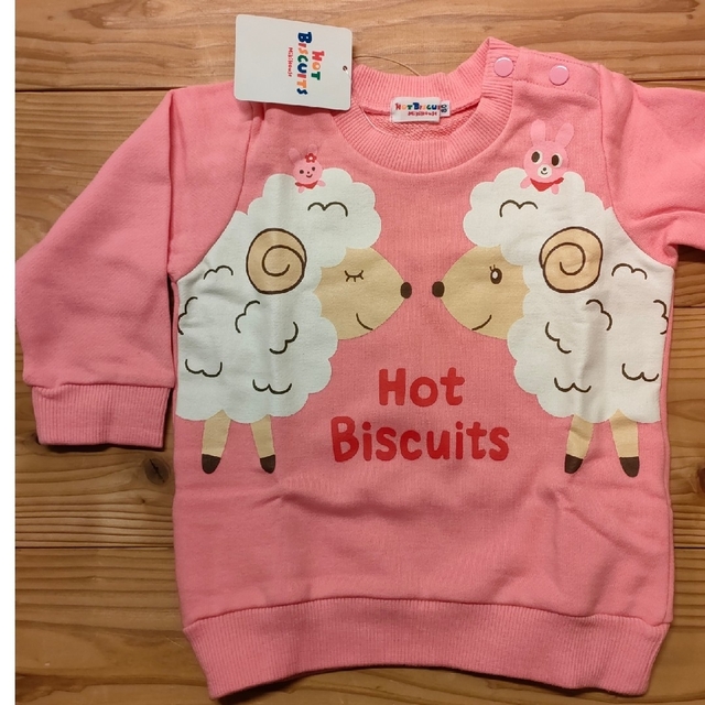 HOT BISCUITS(ホットビスケッツ)の未使用 ミキハウス ホットビスケッツ トレーナー 80 キッズ/ベビー/マタニティのベビー服(~85cm)(トレーナー)の商品写真