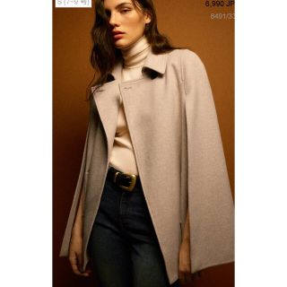 ザラ　ZARA ケープ　ポンチョ　コート