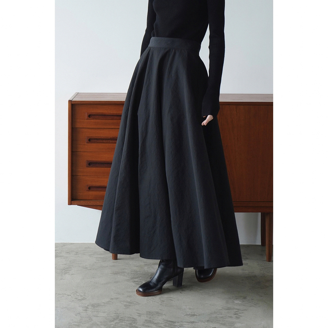 スカートCLANE VOLUME FLARE MAXI SKIRT