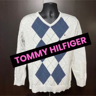 トミーヒルフィガー(TOMMY HILFIGER)のTOMMY HILFIGER トミーヒルフィガー Vネックセーター アーガイル柄(ニット/セーター)