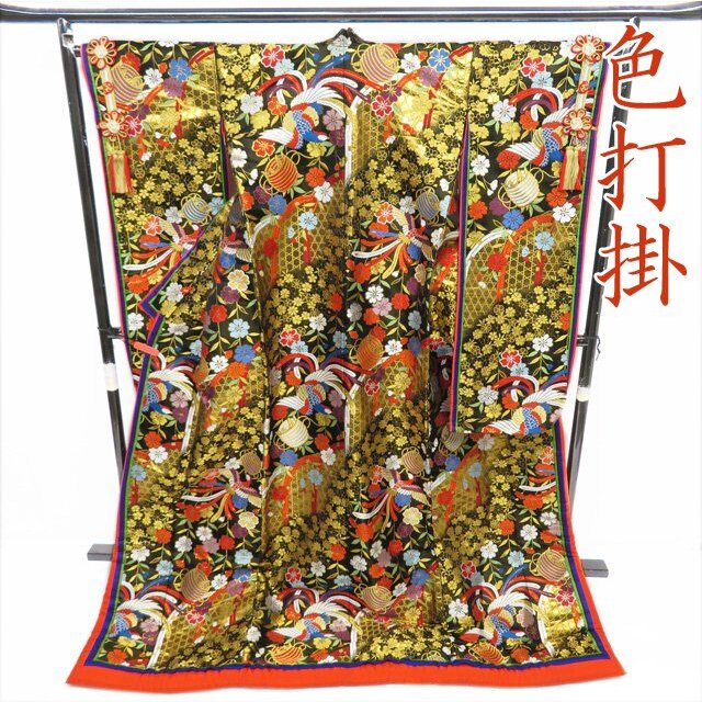 プチギフト 色打掛 逸品 花嫁衣装 衣裳 婚礼 結婚式 花柄 鳳凰 糸巻文