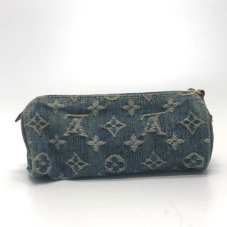 ルイヴィトン LOUIS VUITTON トゥルーススピーディGM M95081 モノグラムデニム 小物入れ 化粧ポーチ モノグラムデニムキャンバス  ブルー