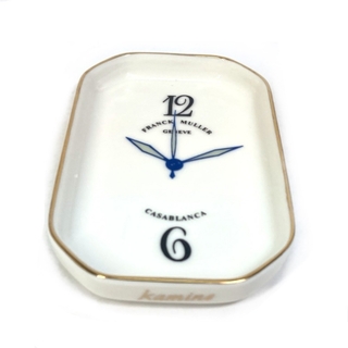 フランクミュラー(FRANCK MULLER)のフランクミュラー FRANCK MULLER カサブランカ 時計モチーフ カミネ ノベルティ 小物入れ 小物置き お皿 陶器 ホワイト 未使用(食器)