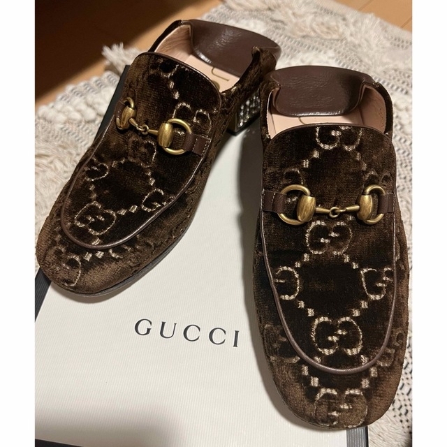 Gucci(グッチ)のお値下げ❣️GUCCI  キラキラソール  GGロゴ 2way シューズ レディースの靴/シューズ(ローファー/革靴)の商品写真