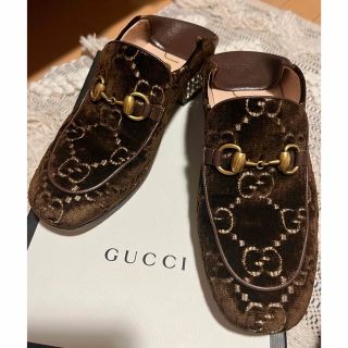 グッチ(Gucci)のお値下げ❣️GUCCI  キラキラソール  GGロゴ 2way シューズ(ローファー/革靴)