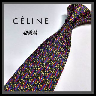 セリーヌ(celine)の123【CELINE】セリーヌ ネクタイ  紺×黄×青×赤(ネクタイ)