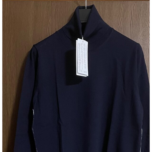 Maison Martin Margiela(マルタンマルジェラ)の濃紺S新品 メゾンマルジェラ インサイドアウト タートルネック ニット セーター メンズのトップス(ニット/セーター)の商品写真