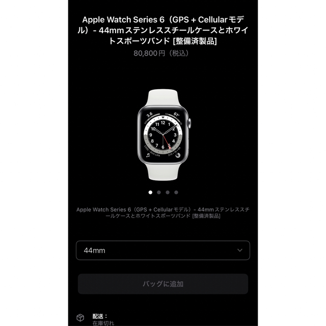 Apple Watch Series6 （44mm ステンレススチール）Series6