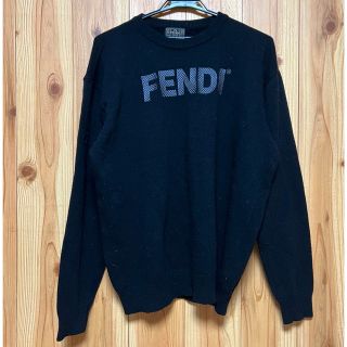 ビンテージ❗️FENDI胸ロゴラグランニットセーター