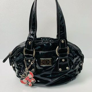 アナスイ(ANNA SUI)のANNA SUI アナスイ　ハンドバッグ　バタフライ　チャーム　エナメル(ハンドバッグ)