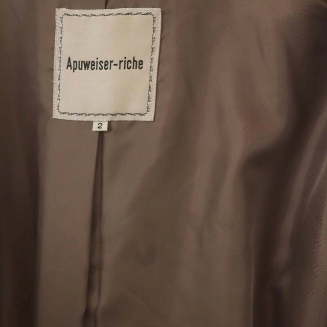 Apuweiser-riche(アプワイザーリッシェ)のアプワイザーリッシェ 19AW ベルテッドロングコート 2 ライトブラウン レディースのジャケット/アウター(その他)の商品写真