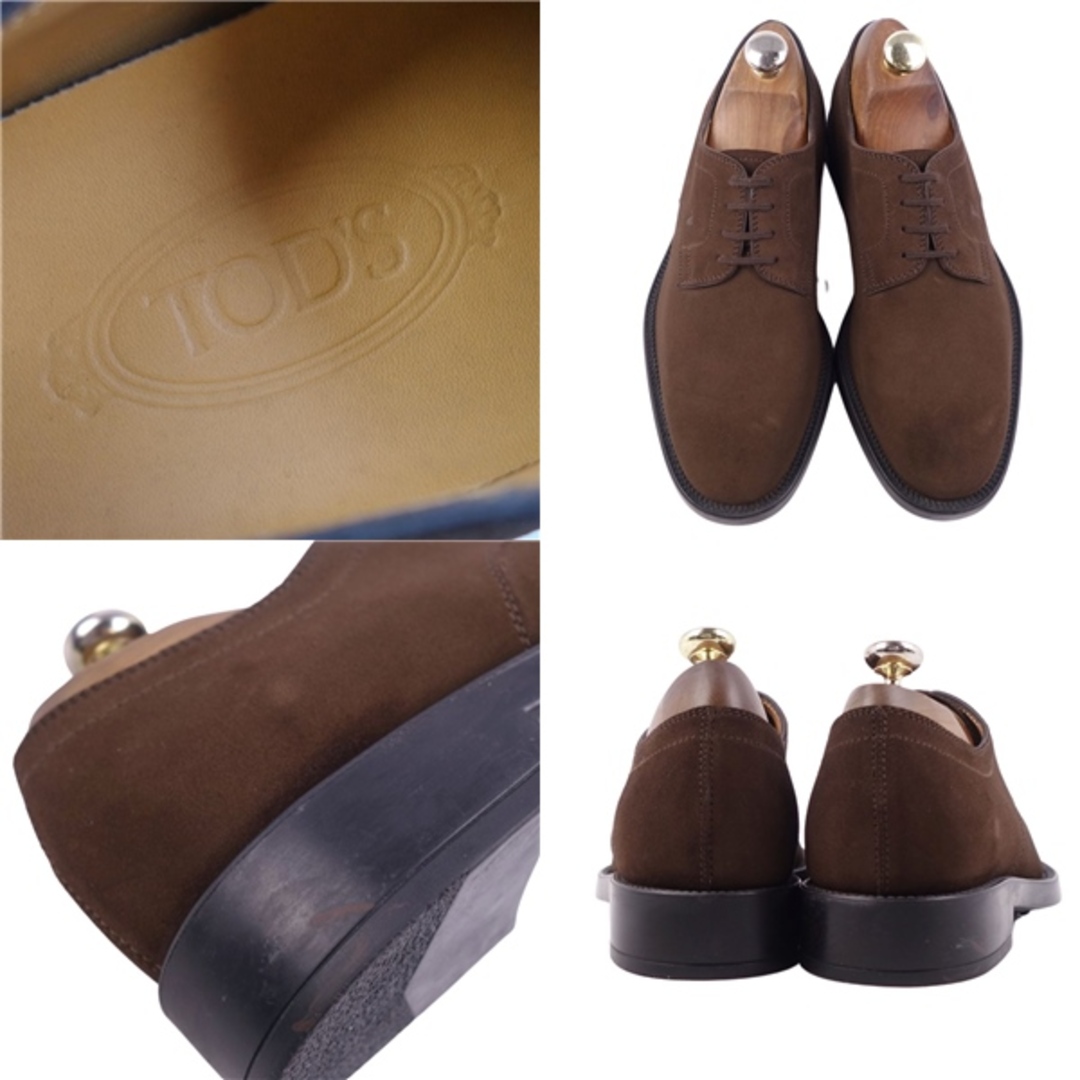 TOD'S(トッズ)の未使用 トッズ TOD'S レザーシューズ ビジネスシューズ ダービーシューズ スウェードレザー 革靴 メンズ 6(25cm相当) ブラウン メンズの靴/シューズ(ドレス/ビジネス)の商品写真
