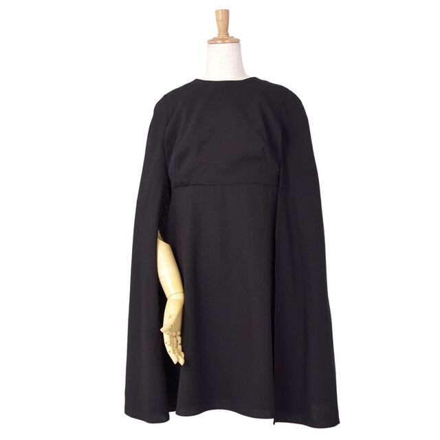 VALENTINO - 美品 ヴァレンティノ VALENTINO ワンピース ドレス ポンチョ ウール レディース 40(M相当) ブラック