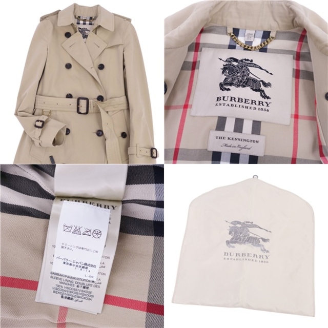 BURBERRY(バーバリー)の極美品 バーバリー BURBERRY コート THE KENSINGTON ケンジントン トレンチコート アウター レディース UK4 USA2 ITA36 GER32(S相当) ベージュ レディースのジャケット/アウター(トレンチコート)の商品写真