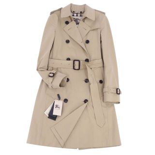 バーバリー(BURBERRY)の極美品 バーバリー BURBERRY コート THE KENSINGTON ケンジントン トレンチコート アウター レディース UK4 USA2 ITA36 GER32(S相当) ベージュ(トレンチコート)