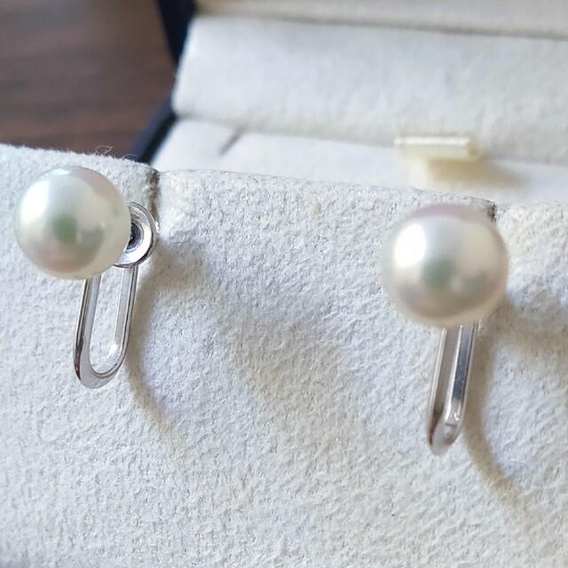 MIKIMOTO ミキモト パールイヤリング 7.3mm k18-