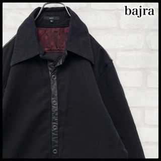 バジュラ(BAJRA)の【超希少】バジュラ bajra 細畝 コーデュロイ シャツジャケット 黒 Ｌ(ブルゾン)