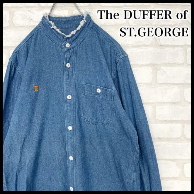 The DUFFER of ST.GEORGE(ザダファーオブセントジョージ)のThe DUFFER of ST.GEORGE デニム バンドカラーシャツ M メンズのトップス(シャツ)の商品写真