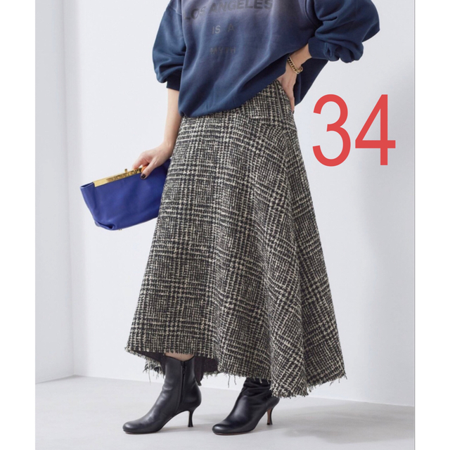 新品高評価 新品タグ付*Plage Tweed Midi スカート《34》 新品最新