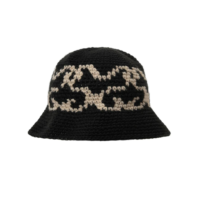 STUSSY SS KNIT BUCKET HAT 黒 バケットハット キャップ