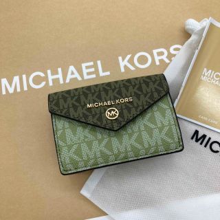 新品 MICHAEL KORS マイケルコース 折り財布 グリーン-