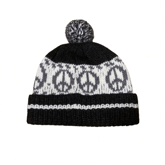 ビーニー新品未使用 PACS Peace Pom Beanie ビーニー NAVY