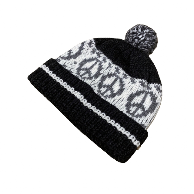 PACS パックス Peace Pom Beanie ニットキャップ ブラック サイズ:F