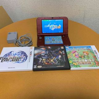 ニンテンドー3DS - 任天堂NEW3DSLL 美品 レッド ソフト付きの通販 by