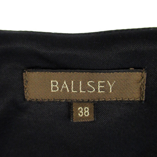 Ballsey(ボールジィ)のボールジー トゥモローランド ワンピース ひざ丈 七分袖 ウール 38 黒 レディースのワンピース(ひざ丈ワンピース)の商品写真